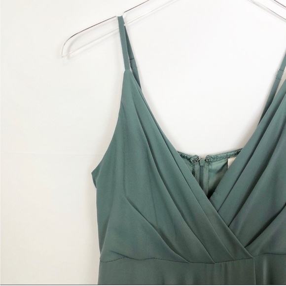 BHLDN light green v-neck maxi dress M - Picture 6 of 11